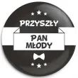 xx przypinka kawalerski pan mlody czarny