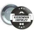 xx przypinka kierownik imprezy czarna