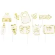 xx rekwizyty do zdjec hello baby zlote 10 elementow