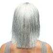 xx stap peruka srebrna z grzywka