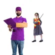 xx stdz zestaw dla dzieci czarodziejka sukienka z krawatem szalik rozm 110 120 cm