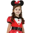 xx stdz zestaw dla dzieci czerwona myszka sukienka opaska pasek rozm 92 104 cm