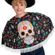 xx stdz zestaw dla dzieci dia de los muertos ponczo kapelusz rozm 110 120 cm