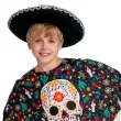 xx stdz zestaw dla dzieci dia de los muertos ponczo kapelusz rozm 120 130 cm