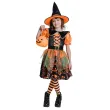 xx stdz zestaw dla dzieci dyniowa czarownica sukienka kapelusz pasek kolnierz rozm 130 140