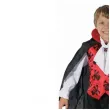 xx stdz zestaw dla dzieci elegancki wampir bluzka z kamizelka peleryna zabot rozm 130 140 cm