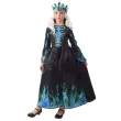 xx stdz zestaw dla dzieci krolowa kosciotrup sukienka korona rozm 120 130 cm