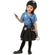 xx stdz zestaw dla dzieci niebieska policjantka bluzka spodnica pasek czapka kajdanki krotko