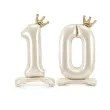 xx stojacy balon foliowy cyfra 1 84 cm jasny krem