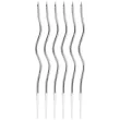 xx su swieczki b c swiderki metaliczne srebrne 16 cm 6 szt