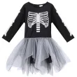 xx sukienka dla dziewczynki halloween szary kosciotrup rozmiar m
