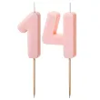 xx swieczki rozowe cyfry 14