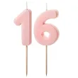 xx swieczki rozowe cyfry 16