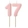 xx swieczki rozowe cyfry 17