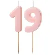 xx swieczki rozowe cyfry 19