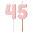 xx swieczki rozowe cyfry 45