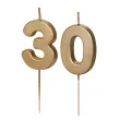 xx swieczki zlote cyfry 30