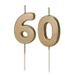 xx swieczki zlote cyfry 60