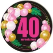 xx tablica powitalna 40 urodziny roz baloniki