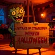 xx tablica powitalna zombie halloween