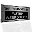 xx tabliczka informacyjna teren prywatny wstep wzbroniony