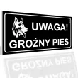 xx tabliczka informacyjna uwaga grozny pies