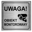 xx tabliczka informacyjna uwaga obiekt monitorowany