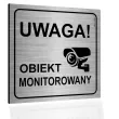 xx tabliczka informacyjna uwaga obiekt monitorowany
