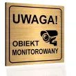 xx tabliczka informacyjna uwaga obiekt monitorowany