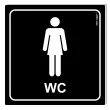 xx tabliczka informacyjna wc damskie