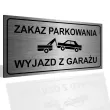 xx tabliczka informacyjna zakaz parkowania wyjazd z garazu