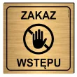 xx tabliczka informacyjna zakaz wstepu