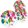 xx talerze kolorowe baloniki 8 szt na urodziny duze
