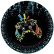xx talerzyki papierowe play joystick pad 18 cm 8 szt