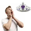 xx tiara z krysztalkami fioletowa