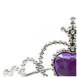 xx tiara z krysztalkami fioletowa