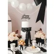 xx topper akrylowy na tort happy birthday czarny 16 5 cm