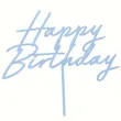 xx topper akrylowy na tort happy birthday mglisty niebieski 16 5 cm