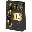 xx torebka czarna 18 urodziny czarno zloty duza