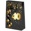 xx torebka czarna 40 urodziny czarno zloty srednia
