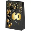 xx torebka czarna 60 urodziny czarno zloty srednia