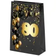 xx torebka czarna 80 urodziny czarno zloty duza