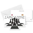 xx zaproszenia szachy figury 9 6 x 14 6 cm 6 szt