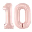 xx zestaw balonow liczba 10 rozowa