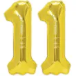 xx zestaw balonow liczba 11 zloty 33 dgt 2 szt