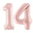 xx zestaw balonow liczba 14 rozowa
