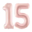 xx zestaw balonow liczba 15 rozowa