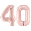 xx zestaw balonow liczba 40 rozowa