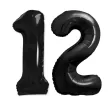 xx zestaw balonow liczba czarna 12
