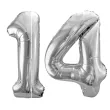 xx zestaw balonow srebrny liczba 14